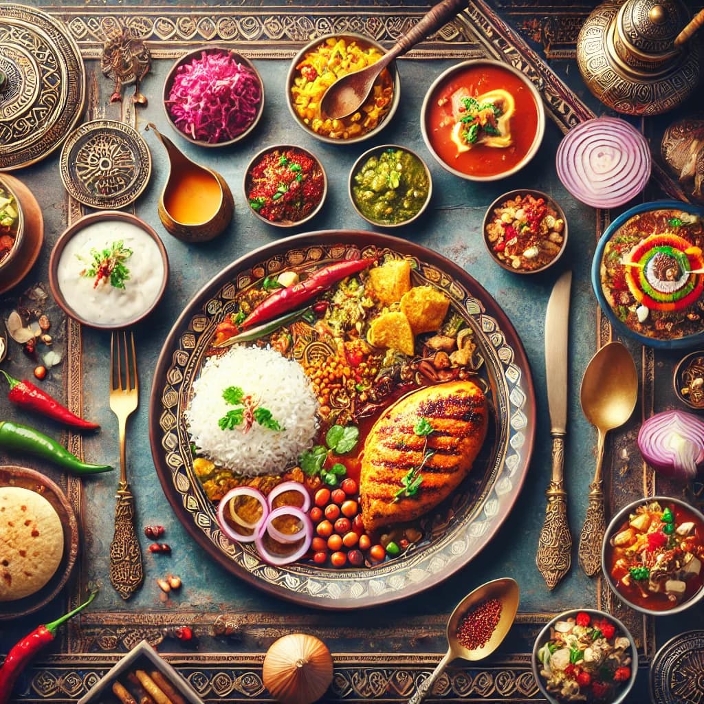 Culinary Tourism in India – A Thali with Regional Indian Dishes